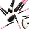 10 PCs Makeup Brushes Kit with pink Leather pouch