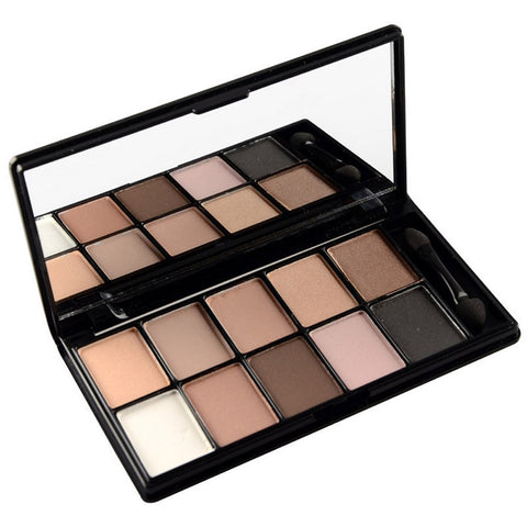 Professional Makeup Brand 10 Warm Color Matte Eyeshadow Palette Neutral Nude Eye Shadow Cosmetic Palette maquiagem With Brush
