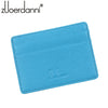 10 Colour Ultra-thin Card Holder Mini wallets small Genuine Leather purse real leather Card Case With 4 Slots Fashion Style New