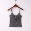 Elina's shop New 2016 women Harajuku front cross brandage strappy bustier crop top tank bralette brandy melville Camis s m