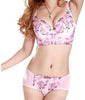 Luxury New Deep V New brand sexy big size push up bra set floral lace women underwear bra set