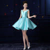 2016 new design A-line short dresses V-opening back cocktail party lace-up dress veatidos de festa Hot sale free shipping