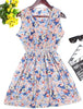 New Brand 2016 Summer Women dress Casual Print Sleeveless Dress Chiffon stripe floral print Elastic Waist Bohemian Beach Dresses