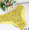 2016 Fashion Women Underwear Sexy Lace Panties Floral Print Briefs Tansparent Panties Women Lingeries  453