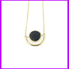 Famous Brand Forever Bijoux Marble Jewelry 21 White Black Stone Necklaces Semicircle Round Geometric Fashion Trendy For Women