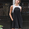 New self portrait sugarbird women patchwork dress mini casual straight  OL tank dresses sleeveless forever ZC2074 21