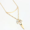 Famous Brand Forever Bijoux Marble Necklaces 21 White Green Stone Choker New Moon Awl 18K Gold Plated Jewelry Pendants For Women