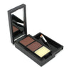 Hot Sale Professional Eye Shadow Eye Brow Makeup 2 Color Eyebrow Powder + Eyebrow Wax Palette + Brush + English Instruction